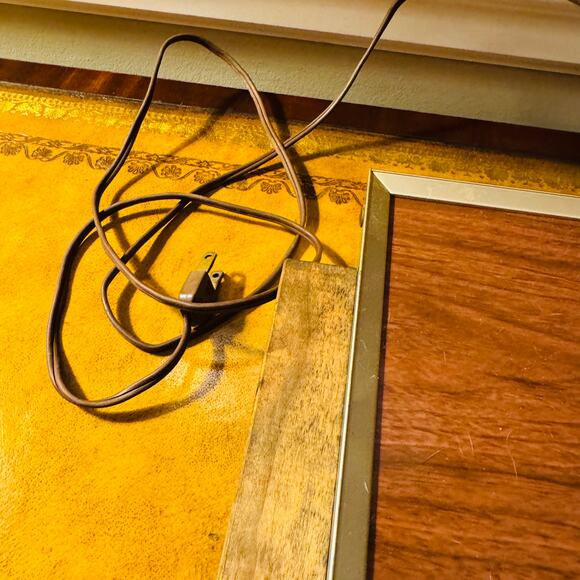 VTG MCM Devon Electric Food Warmer Hot Plate Wood Grain Teak Handles USA Made - Picture 4 of 7